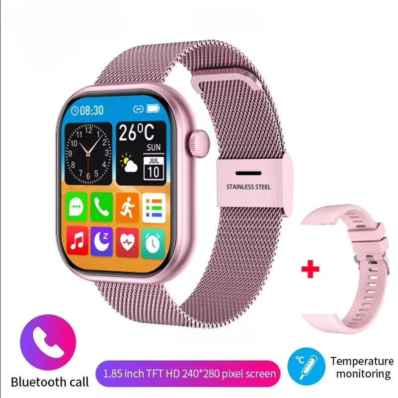 2025 New Smart Watch for Women Full Touch Screen Bluetooth Call Waterproof Watch Sport Fitness Tracker Smartwatch Lady Bracelet