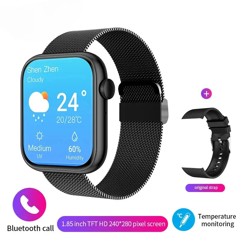2025 New Smart Watch for Women Full Touch Screen Bluetooth Call Waterproof Watch Sport Fitness Tracker Smartwatch Lady Bracelet