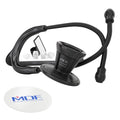 , Procardial Cardiology Stethoscope, Lightweight Titanium, Adult, Dual Head, Black Tube, Black Chestpiece-Headset, MDF797TBO11