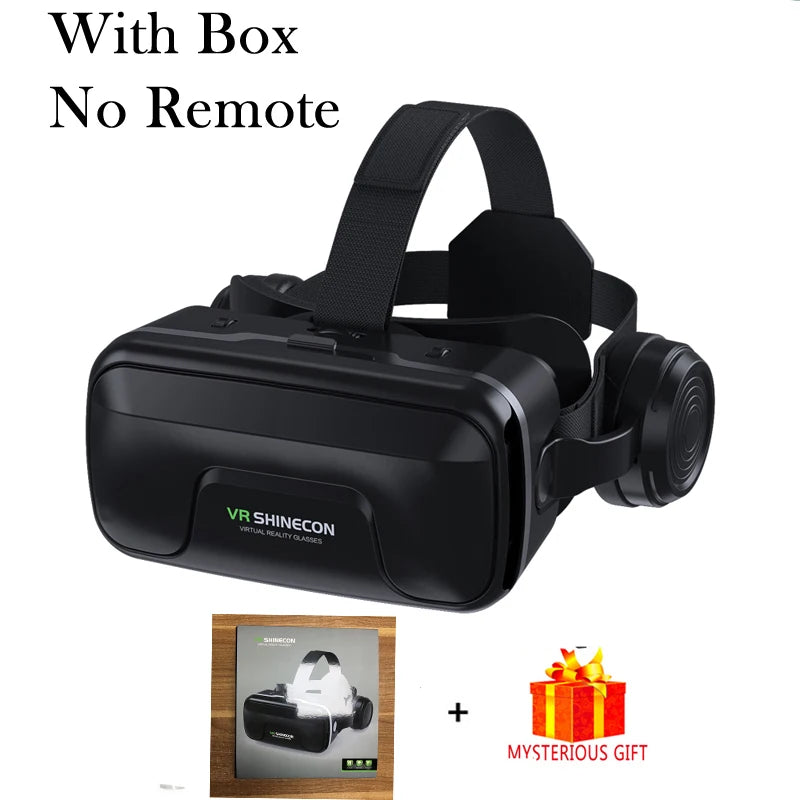 VR Glasses 3D Virtual Reality Headset Devices Helmet Lenses Goggles Smart for Smartphones Phone Cell Mobile Game Viar Viewer Set