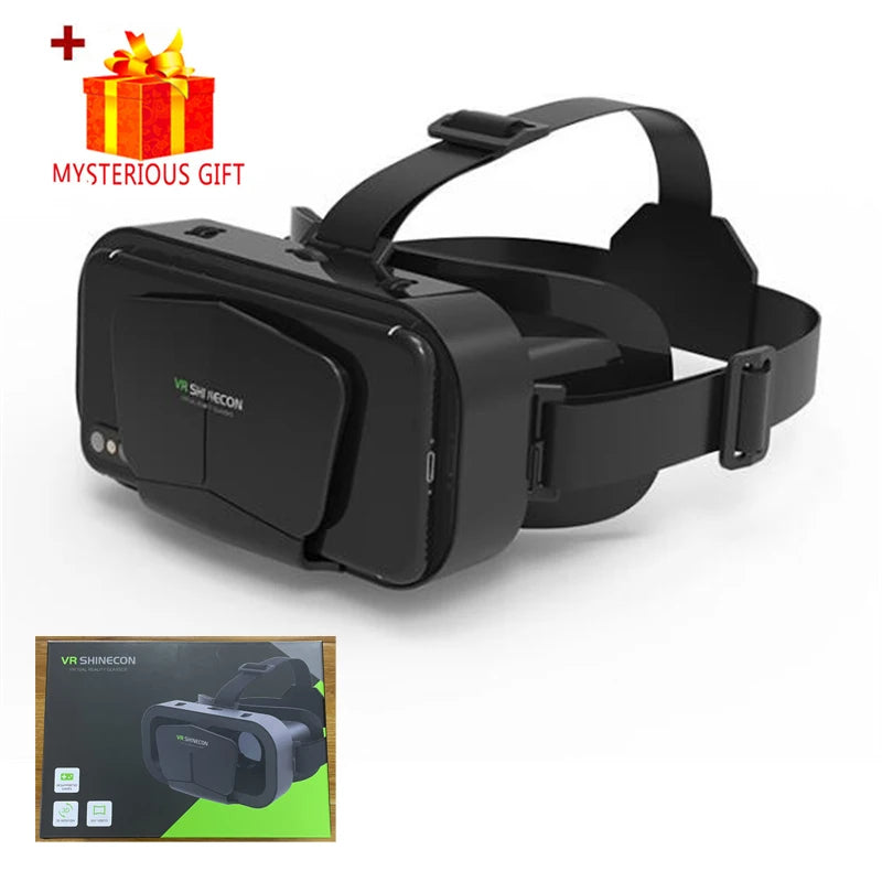 VR Glasses 3D Virtual Reality Headset Devices Helmet Lenses Goggles Smart for Smartphones Phone Cell Mobile Game Viar Viewer Set