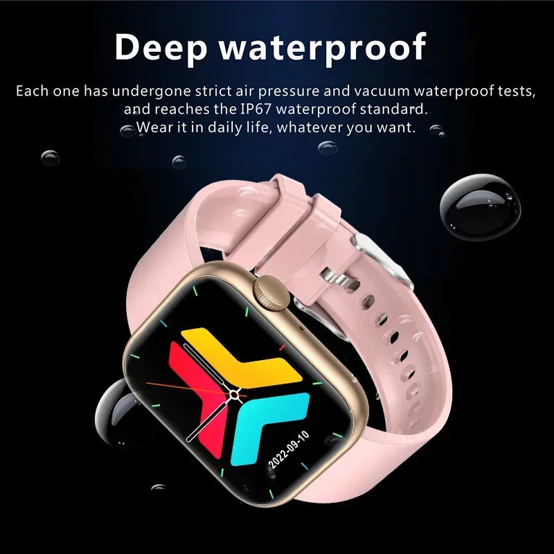 2025 New Smart Watch for Women Full Touch Screen Bluetooth Call Waterproof Watch Sport Fitness Tracker Smartwatch Lady Bracelet