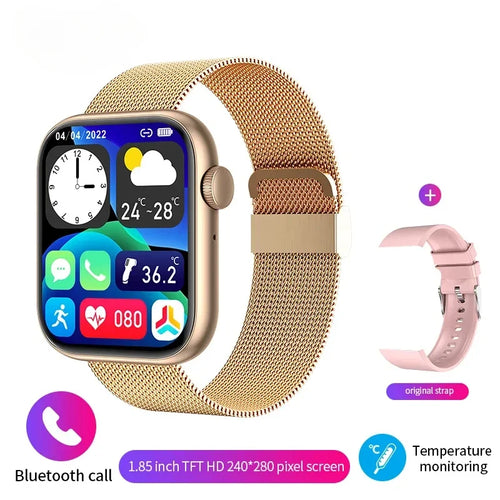 2025 New Smart Watch for Women Full Touch Screen Bluetooth Call Waterproof Watch Sport Fitness Tracker Smartwatch Lady Bracelet