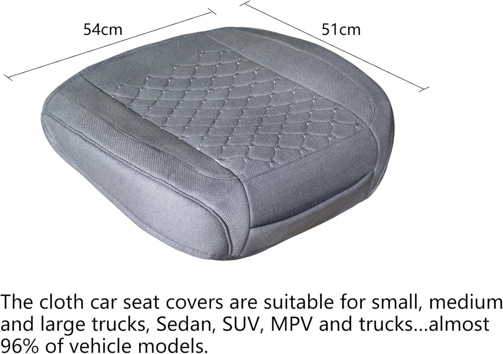 Car Seat Cover,Bottom Car Seat Covers,Front Seat Only, Cloth Fabric Wrap around the Bottom,Breathable Car Seat Protector Fits 95% of Vehicles 1 Piece,Gray