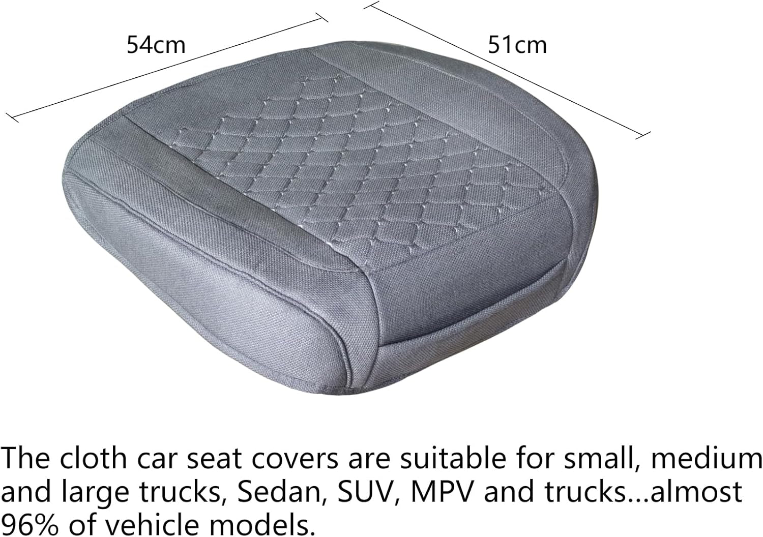 Car Seat Cover,Bottom Car Seat Covers,Front Seat Only, Cloth Fabric Wrap around the Bottom,Breathable Car Seat Protector Fits 95% of Vehicles 1 Piece,Gray
